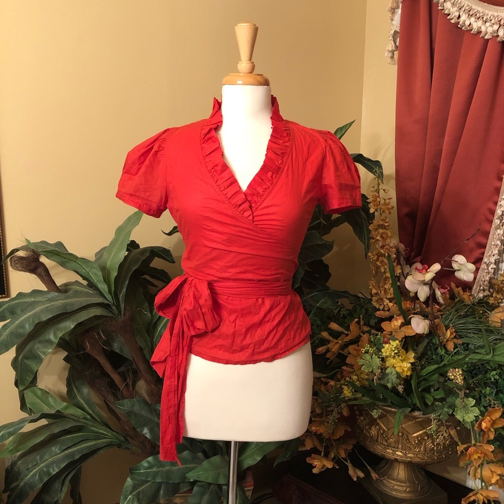 💫Wrap Ruffle Blouse